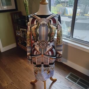 Clover Canyon Artistic Long Sleeve Dress - Multicolor